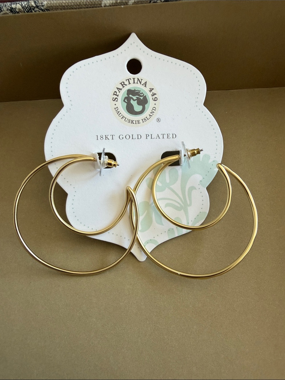 Spartina 449 Double Hoop 18KT Gold-Plated Earrings